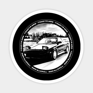 TOYOTA MR2 MK1 Black 'N White 4 (Black Version) Magnet